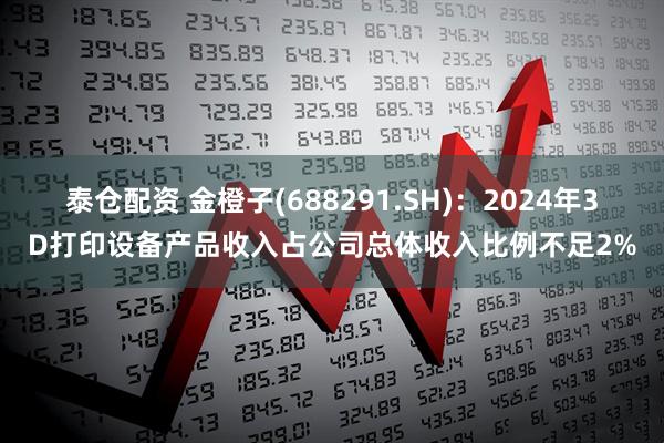 泰仓配资 金橙子(688291.SH)：2024年3D打印设备产品收入占公司总体收入比例不足2%