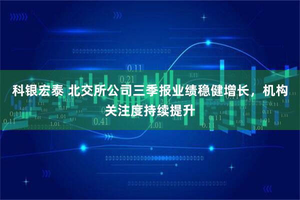 科银宏泰 北交所公司三季报业绩稳健增长，机构关注度持续提升